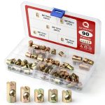 M6 Slotted Barrel Nut Kit QCDENG 90pcs Nuts 5 Sizes 11-20mm-0