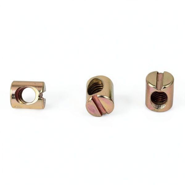 RLECS Cross Hole Furniture Nut M6x12 Zinc Slotted Hammer Nut 12pcs-3