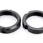 M36 uxcell Carbon Steel Slotted Round Nuts GB812 2pcs 1.5mm Pitch-0