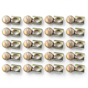20PCS One Piece Slotted Hammer Nuts Metric M6 Barrel Nuts Cross Pin Slotted Nuts Bunk Bed Headboard Replacement Hardware M6x10mmx13mm Bedchair Furniture Used to Join Wood Kitchen Countertops-0
