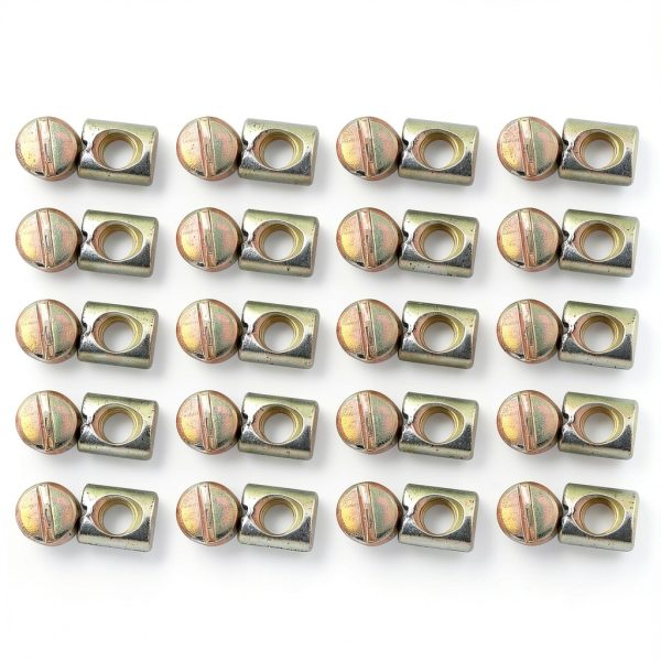 20PCS One Piece Slotted Hammer Nuts Metric M6 Barrel Nuts Cross Pin Slotted Nuts Bunk Bed Headboard Replacement Hardware M6x10mmx13mm Bedchair Furniture Used to Join Wood Kitchen Countertops-0