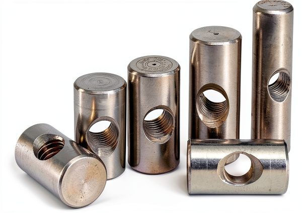 Cross Dowel Slotted Nuts,M4 M5 M6 Stainless Steel Dowel Pin Nuts Embedded Furniture Hammer Insert Nut Cylindrical Metric Thread (Size : M4x25 (10Pcs)) (Color : One Color, Size : M6x(Size:M5x16 (10Pcs)-2