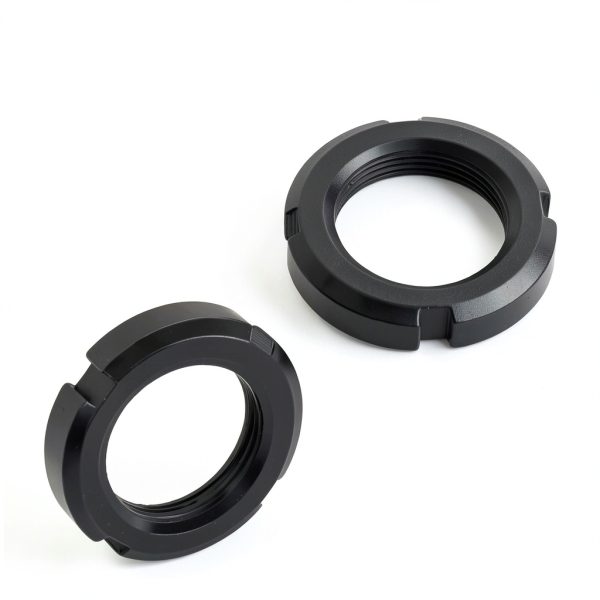 Carbon Steel Retaining Slotted Round Nut M30×1.5mm Black Yinpecly 2pcs-2
