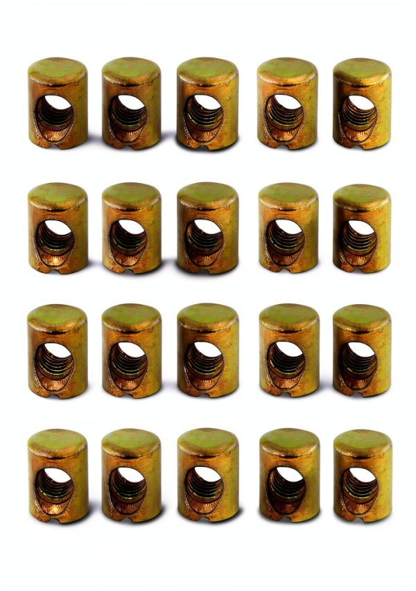 Metric M6 Barrel Cross Hole Nuts ZHYOHEN 20pcs Carbon Steel Slotted-0