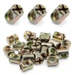 MEETOOT 20-piece M6x13mm Zinc Cross Slot Nuts for Furniture Assembly-0
