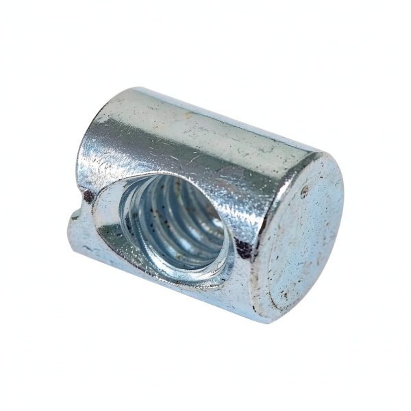 UNC 1/4"-20 Threaded Barrel Nuts 10mmx12.5mm Zinc Plated 20 Pack-2