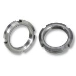 uxcell M50x1.5mm Four‑Slot Round Nut - Carbon Steel Black-0
