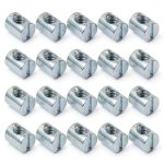UNC 1/4"-20 Threaded Barrel Nuts 10mmx12.5mm Zinc Plated 20 Pack-0