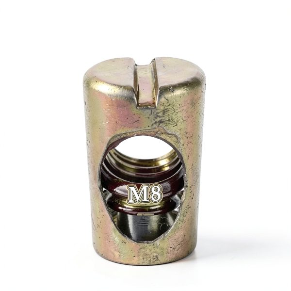 M8x20mm Slotted Barrel Nuts SHENGQING Cross Dowel Galvanized 20pcs-1