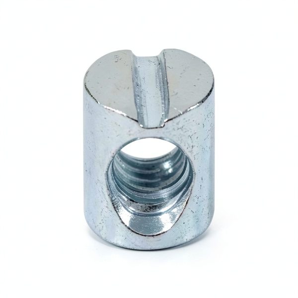 UNC 1/4"-20 Threaded Barrel Nuts 10mmx12.5mm Zinc Plated 20 Pack-3