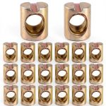 Metric M8 Barrel Nuts 20pcs Cross Dowels Slotted Nuts by Wvapzwr-0