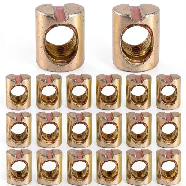 Metric M8 Barrel Nuts 20pcs Cross Dowels Slotted Nuts by Wvapzwr-0