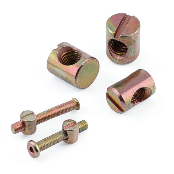 Metric M6 Barrel Nuts Slotted Kit by maierke 72PCS for Beds & Chairs-4