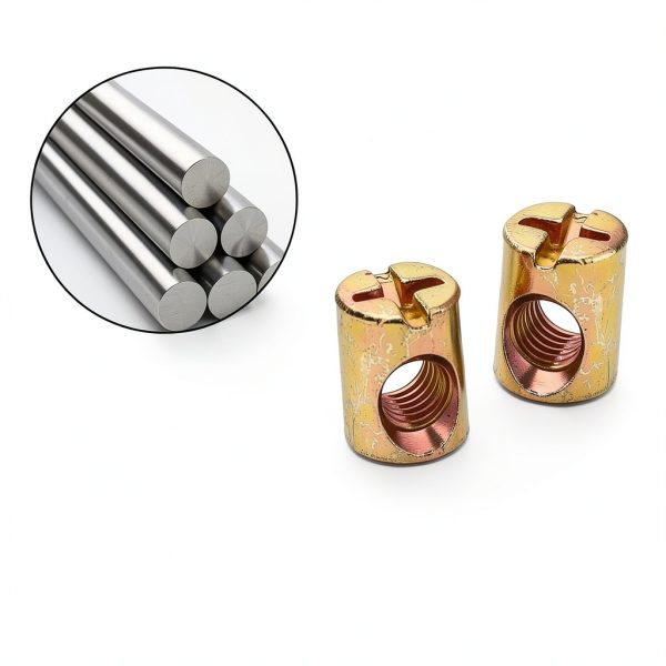 SHENGYIYISHENG M6 Barrel Nut 10x13mm Golden Slotted Nuts 10 Pcs-6