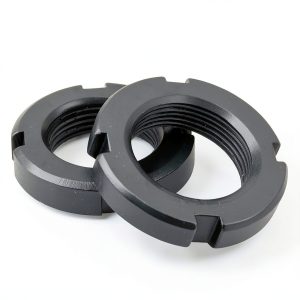 NACX M27 Slotted Round Nut, Carbon Steel, 6pcs Heavy‑Duty Fastener-0