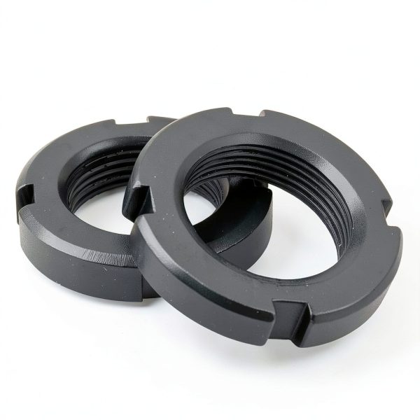 NACX M27 Slotted Round Nut, Carbon Steel, 6pcs Heavy‑Duty Fastener-0