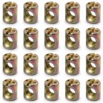 Cross Dowels FMHXG Barrel Nut M6x13mmx10mm Galvanized Steel 20PCS-0