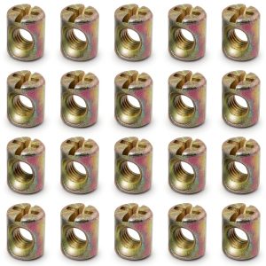 Cross Dowels FMHXG Barrel Nut M6x13mmx10mm Galvanized Steel 20PCS-0
