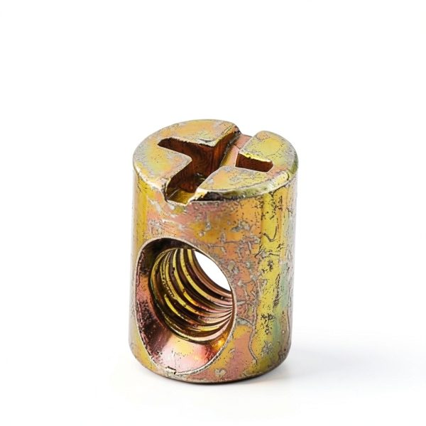 SHENGYIYISHENG M6 Barrel Nut 10x13mm Golden Slotted Nuts 10 Pcs-1