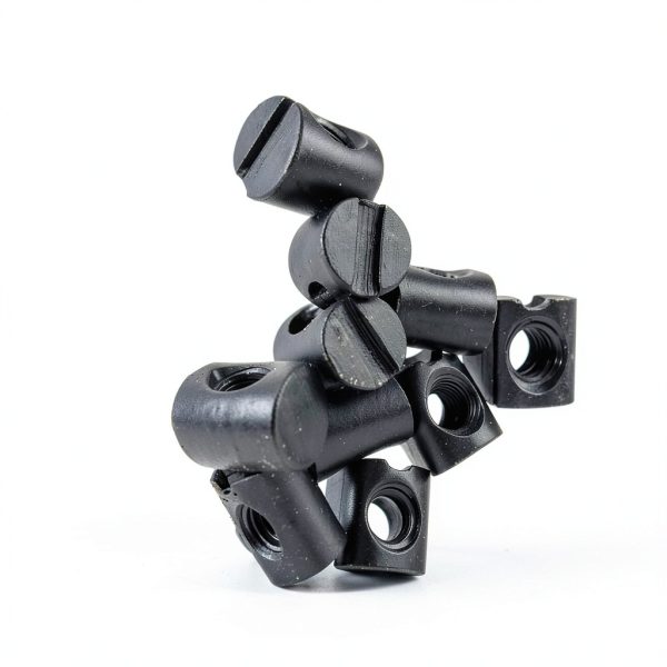 M6 Barrel Nuts SHENGYIYISHENG 10x11mm Black 12pcs Slotted Nut Kit-2