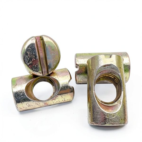M8x20mm Slotted Barrel Nuts SHENGQING Cross Dowel Galvanized 20pcs-2