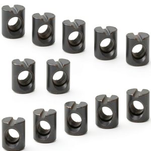 M6 Barrel Nuts SHENGYIYISHENG 10x11mm Black 12pcs Slotted Nut Kit-0